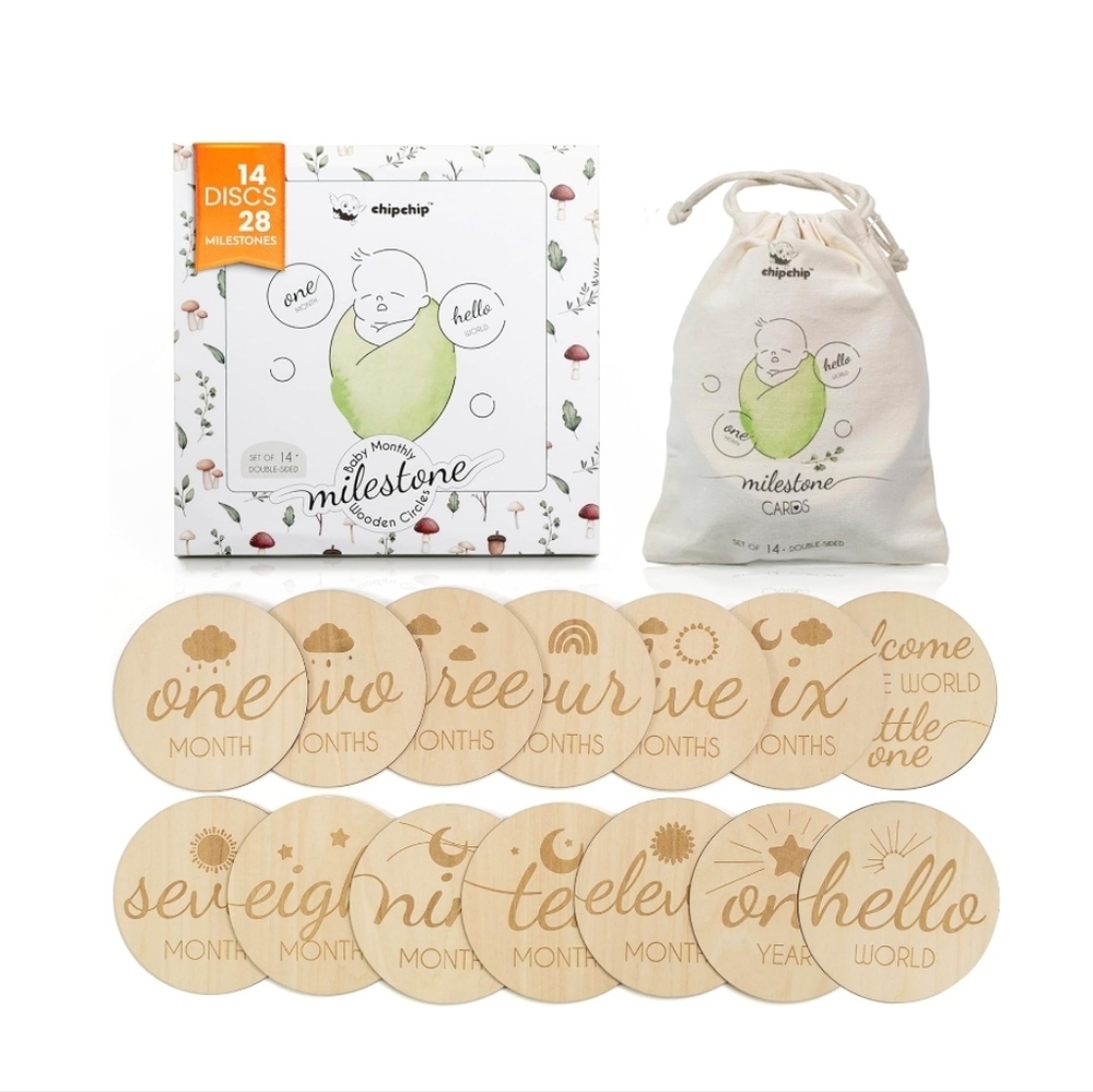 Baby Monthly Milestone Wooden Signs